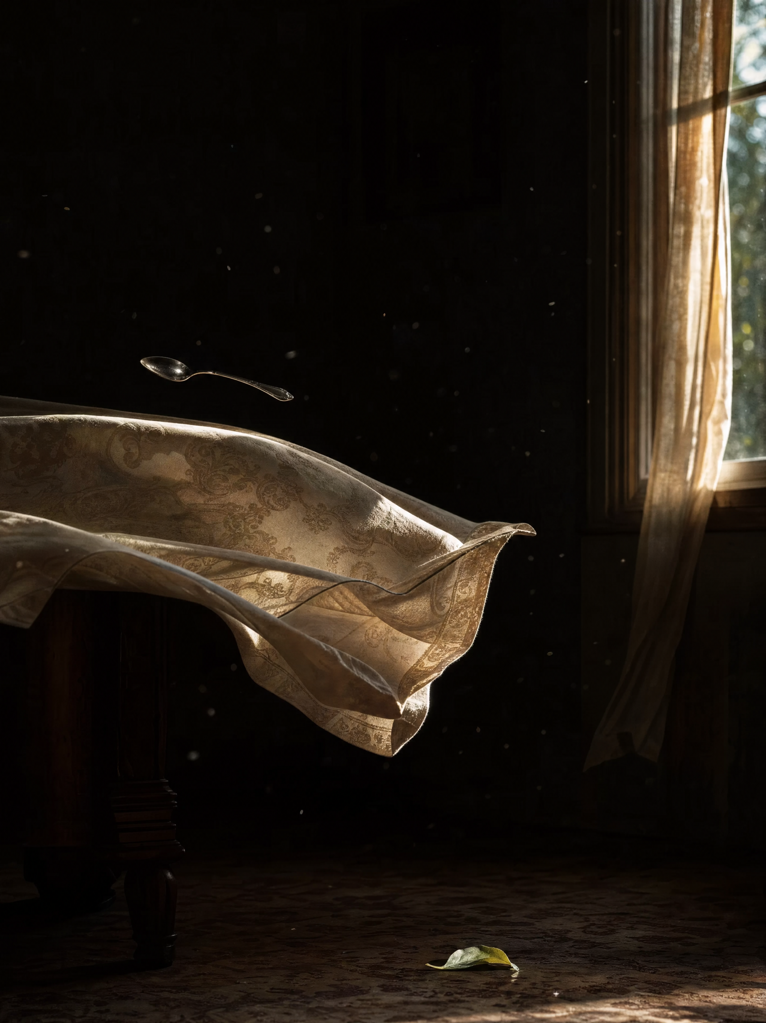 Damask, Spoon in Flight by Elias Voss